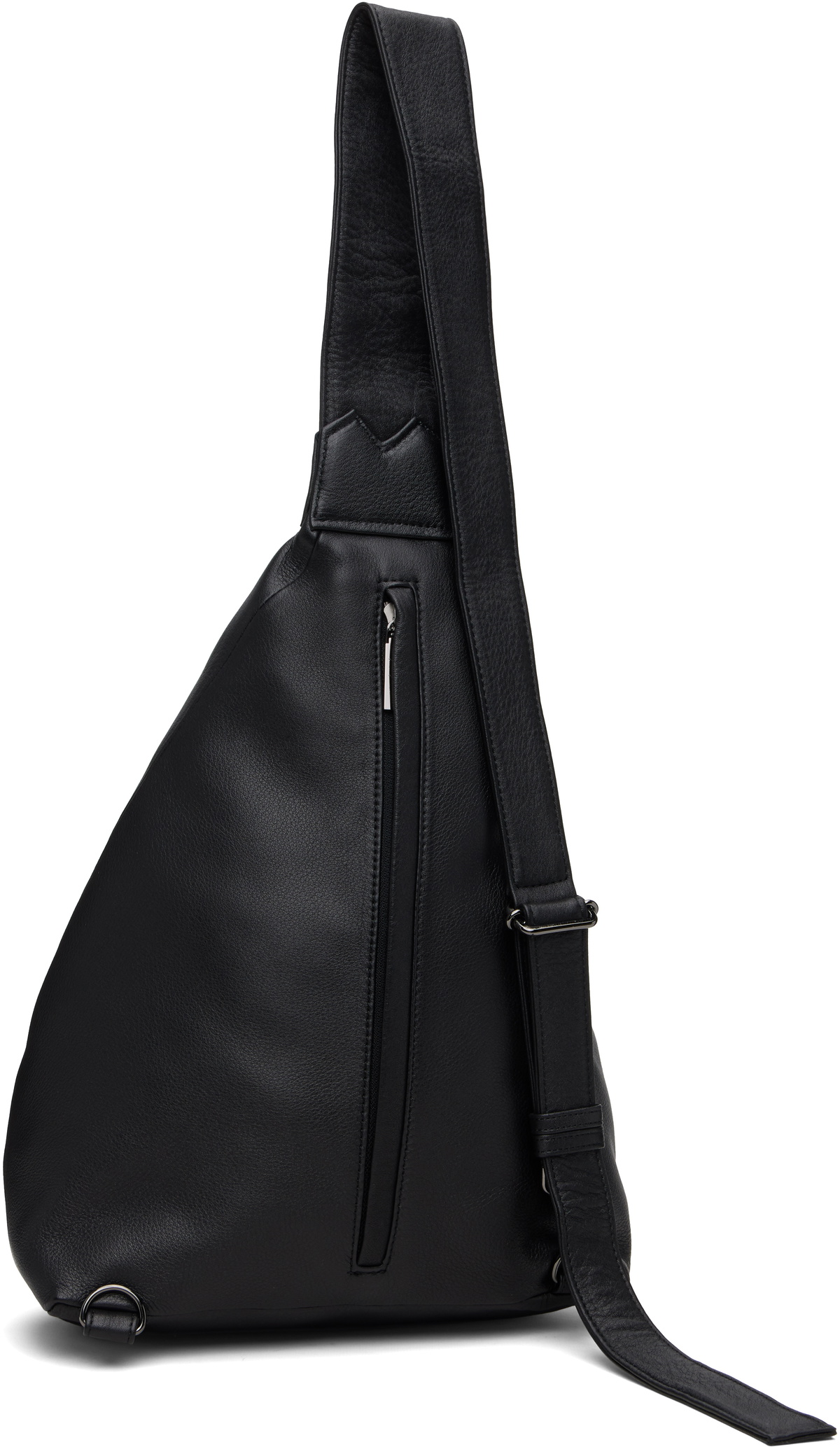 YOHJI YAMAMOTO Black Tuck Sling Medium Bag