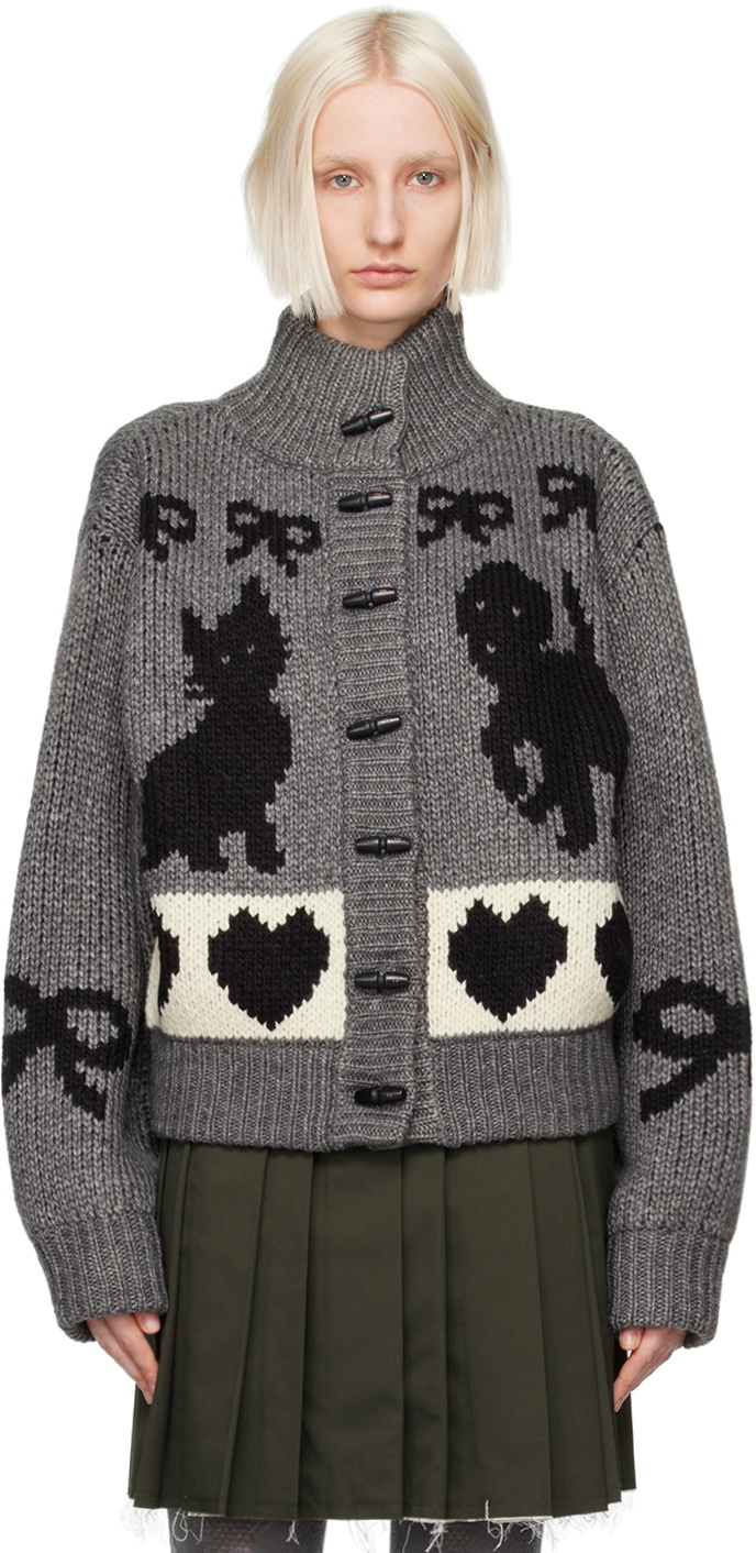 ジャケット・アウター [OPEN YY] 24FW PET CLUB COWICHAN JACKET OPEN YY Gray Pet Club Cardigan OPEN YY