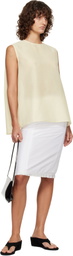 LE17SEPTEMBRE Off-White Boucle Back Button Sleeveless Top