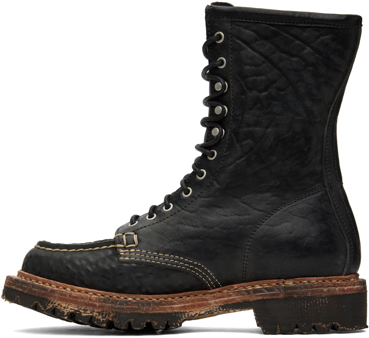 visvim Black Scout Moc Hi-Folk Boots Visvim