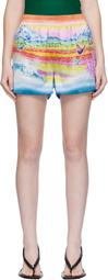 Casablanca Multicolor Silk Shorts