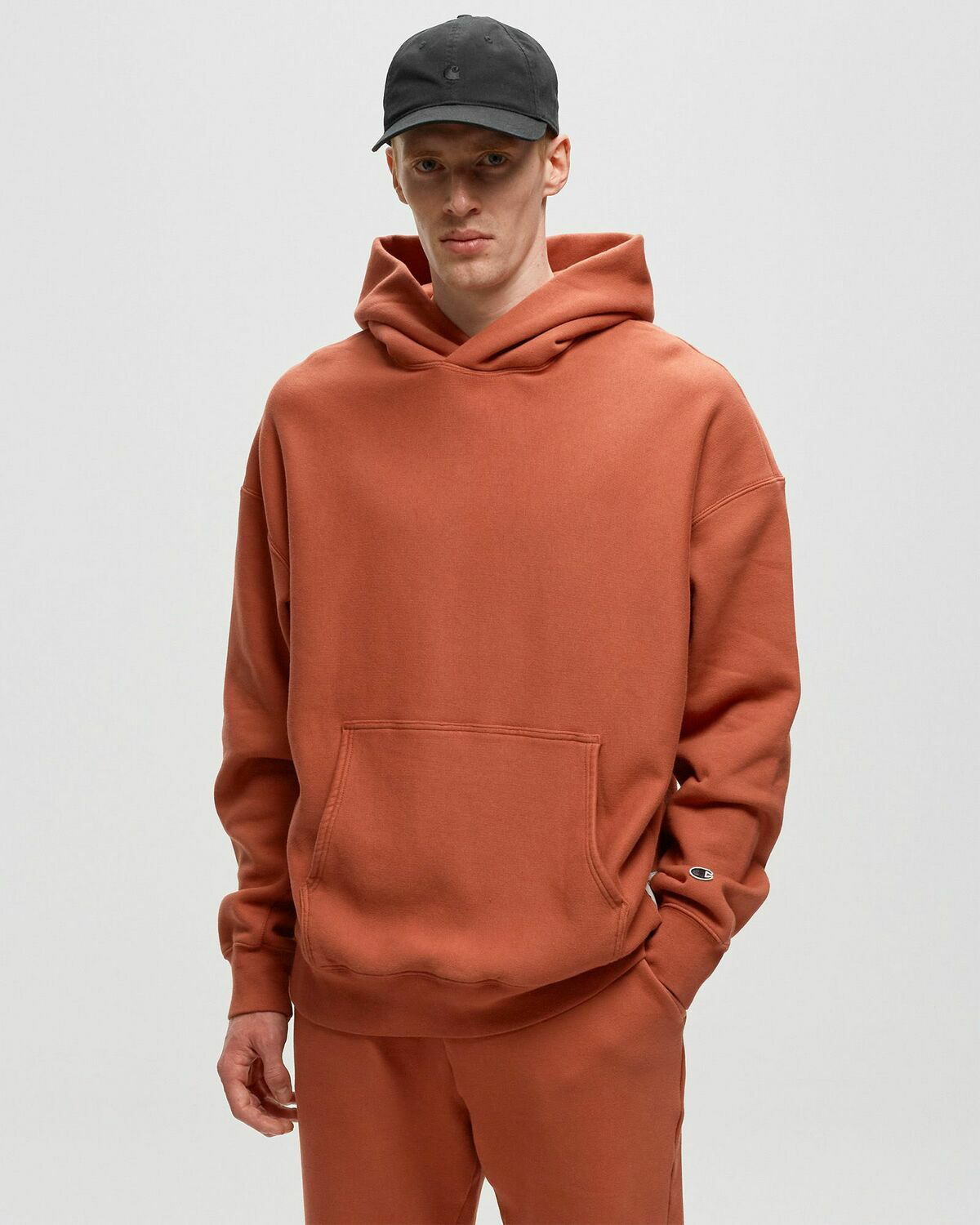 Champion hoodie orange outlet herren