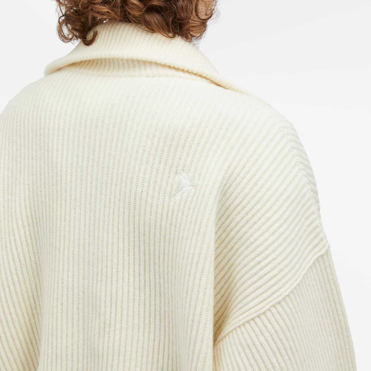 66° North Men's Vonarstraeti Zip Cardigan in Off White