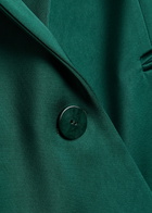 Galvan Sculpted Satin Blazer Green
