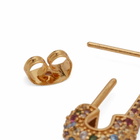 Crystal Haze Women's Single Pin Up Earrings in Rainbow 