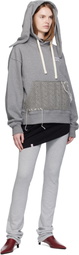 Charles Jeffrey LOVERBOY Gray Patch Rabbit Ears Hoodie
