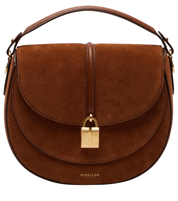 Photo: DeMellier Siena leather-trimmed suede crossbody bag
