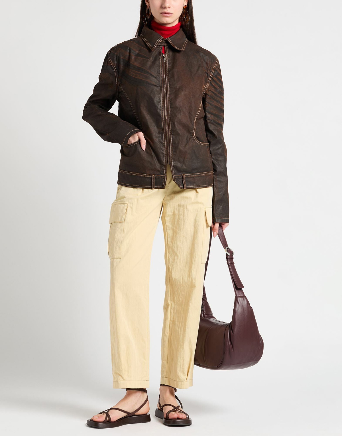 Masha Popova Womens Jacket Chocolate in Brown