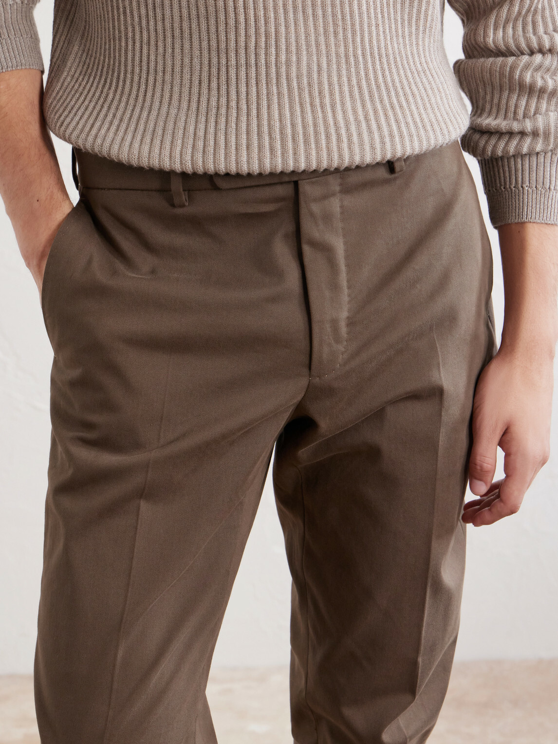 Slowear - Straight-Leg Stretch-Cotton Gabardine Trousers - Brown