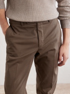 Slowear - Straight-Leg Stretch-Cotton Gabardine Trousers - Brown