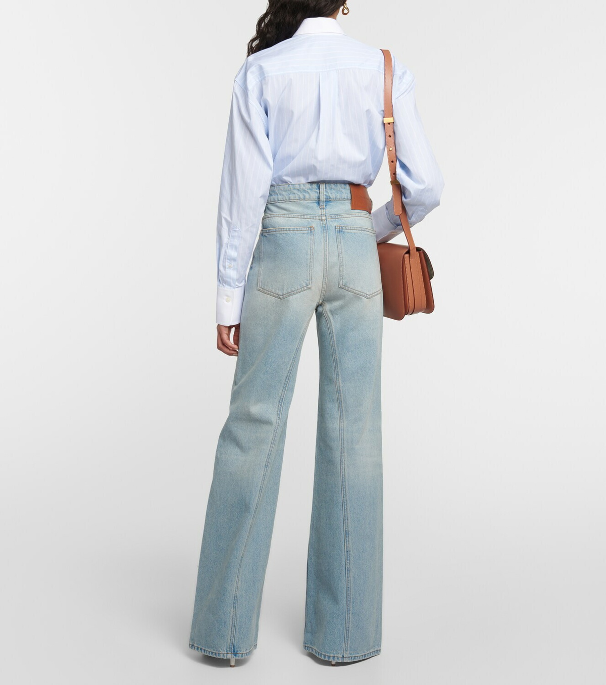 Victoria beckham wide leg clearance jeans