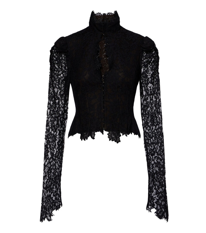 Photo: De La Vali Vitalis lace cotton-blend corset top