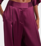 The Sei High-rise silk wide-leg pants