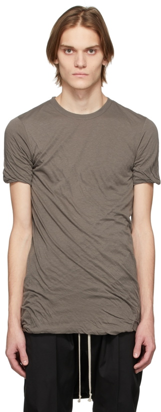 Photo: Rick Owens Taupe Double Short Sleeve T-Shirt