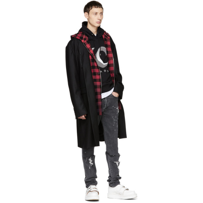 McQ Alexander McQueen Black Logo Big Hoodie McQ Alexander