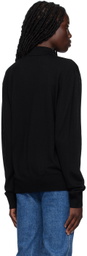 TOTEME Black Spread Collar Polo