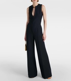 Stella McCartney Chain-detail wool and silk jumpsuit