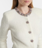 Self-Portrait Embellished ribbed-knit cardigan