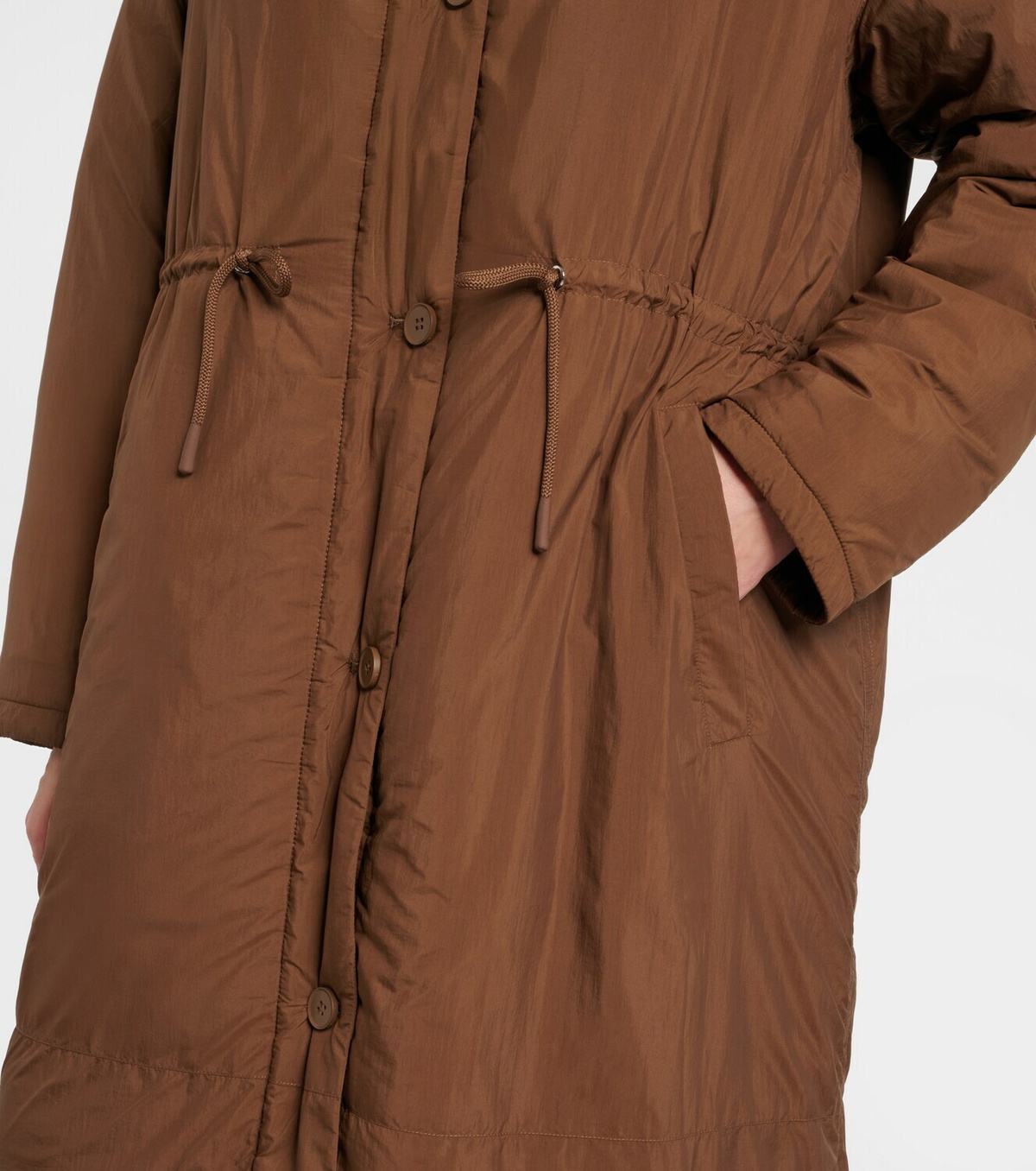 Yves Salomon Doudoune shearling-trimmed down coat