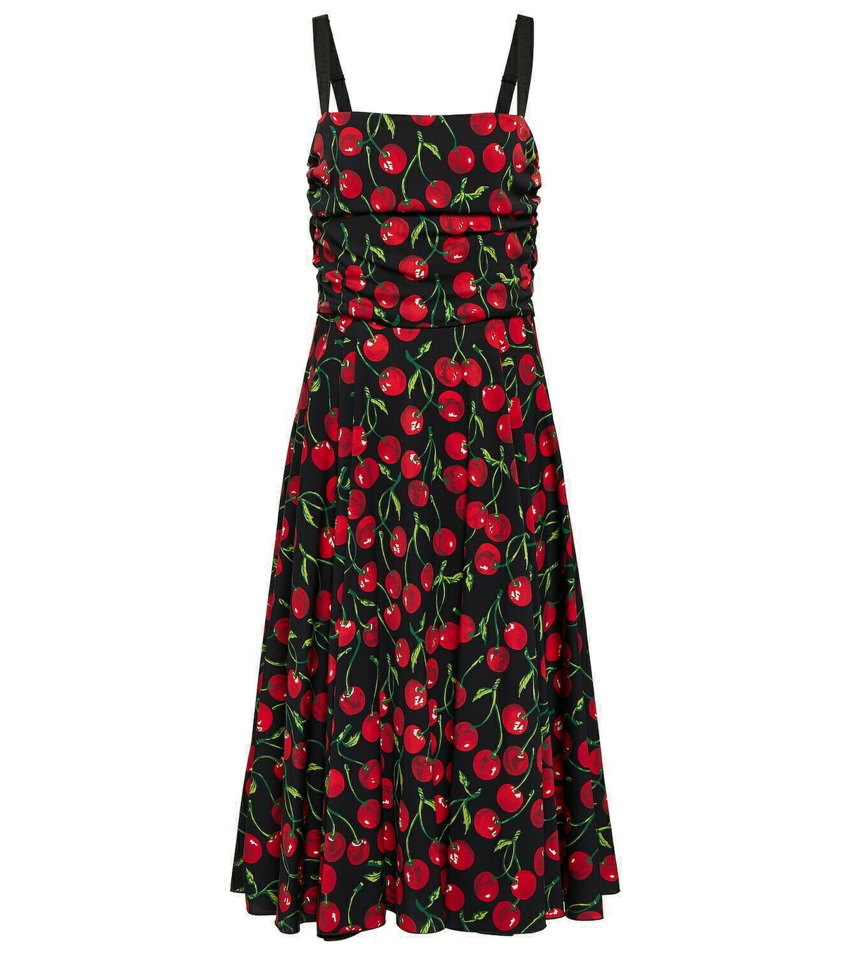 Dolce & Gabbana Green Fitted Silhouette Midi Viscose Dress main image 0