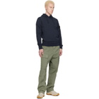 Stone Island Navy 6100062 Organic Cotton Fleece Hoodie