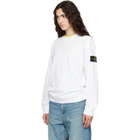 Stone Island White 6100057 Heavy Organic Cotton Jersey Sweatshirt