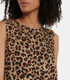Velvet Yves leopard-print sequined top