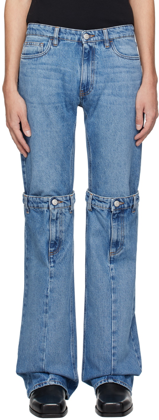 Coperni Blue Open Knee Jeans Coperni