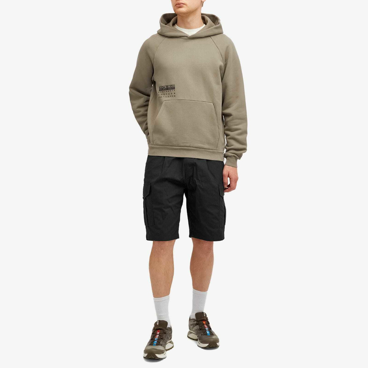 Napapijri Men's Premium 1987 Hoodie in Beige Brindle