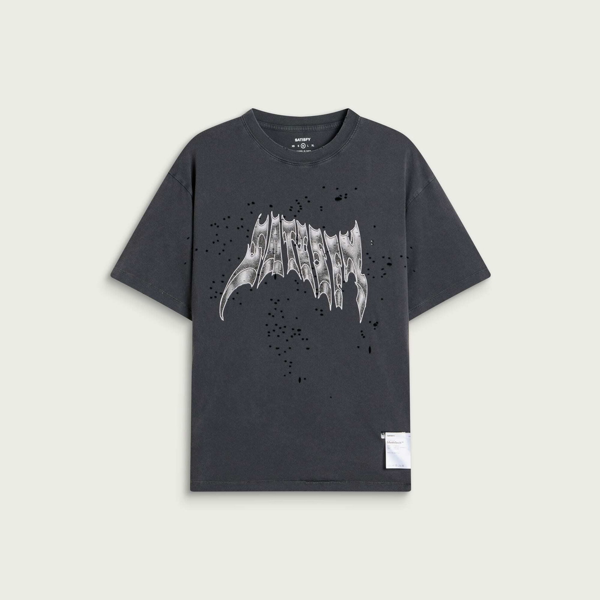 Satisfy Men's Mothtech Airbrush Glitter T-shirt in Aged Black
