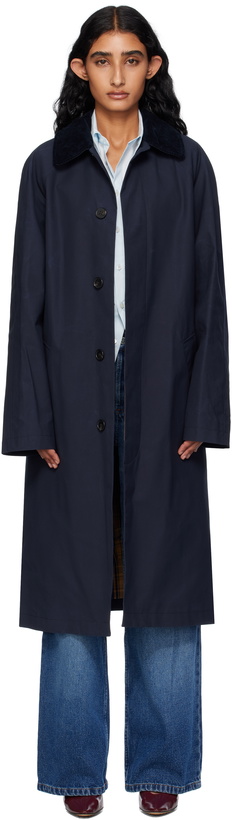 Photo: A.P.C. Navy Gaspard Mac Trench Coat