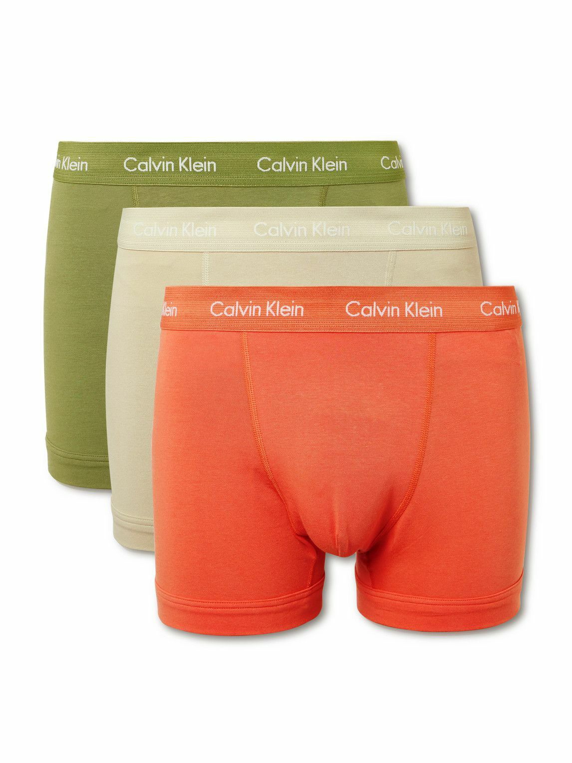 Calvin Klein Modern Cotton 3-pack stretch trunks in multi