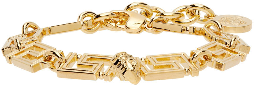 Gold Greca chain bracelet, Versace