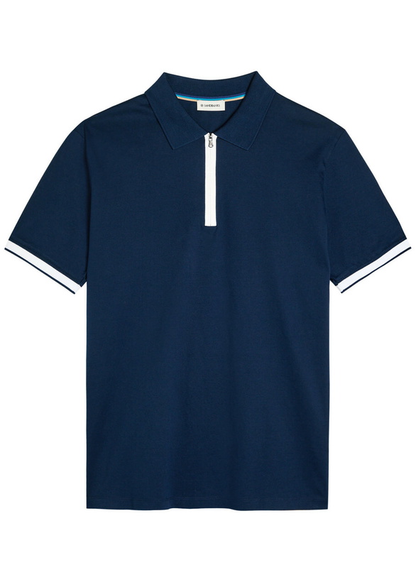 Photo: Sandbanks Logo Cotton Polo Shirt Navy