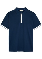 Sandbanks Logo Cotton Polo Shirt Navy