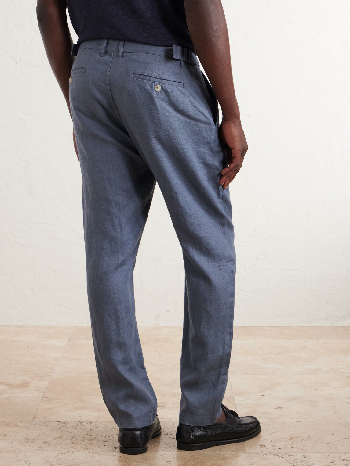Onia - Straight-Leg Linen Trousers - Blue
