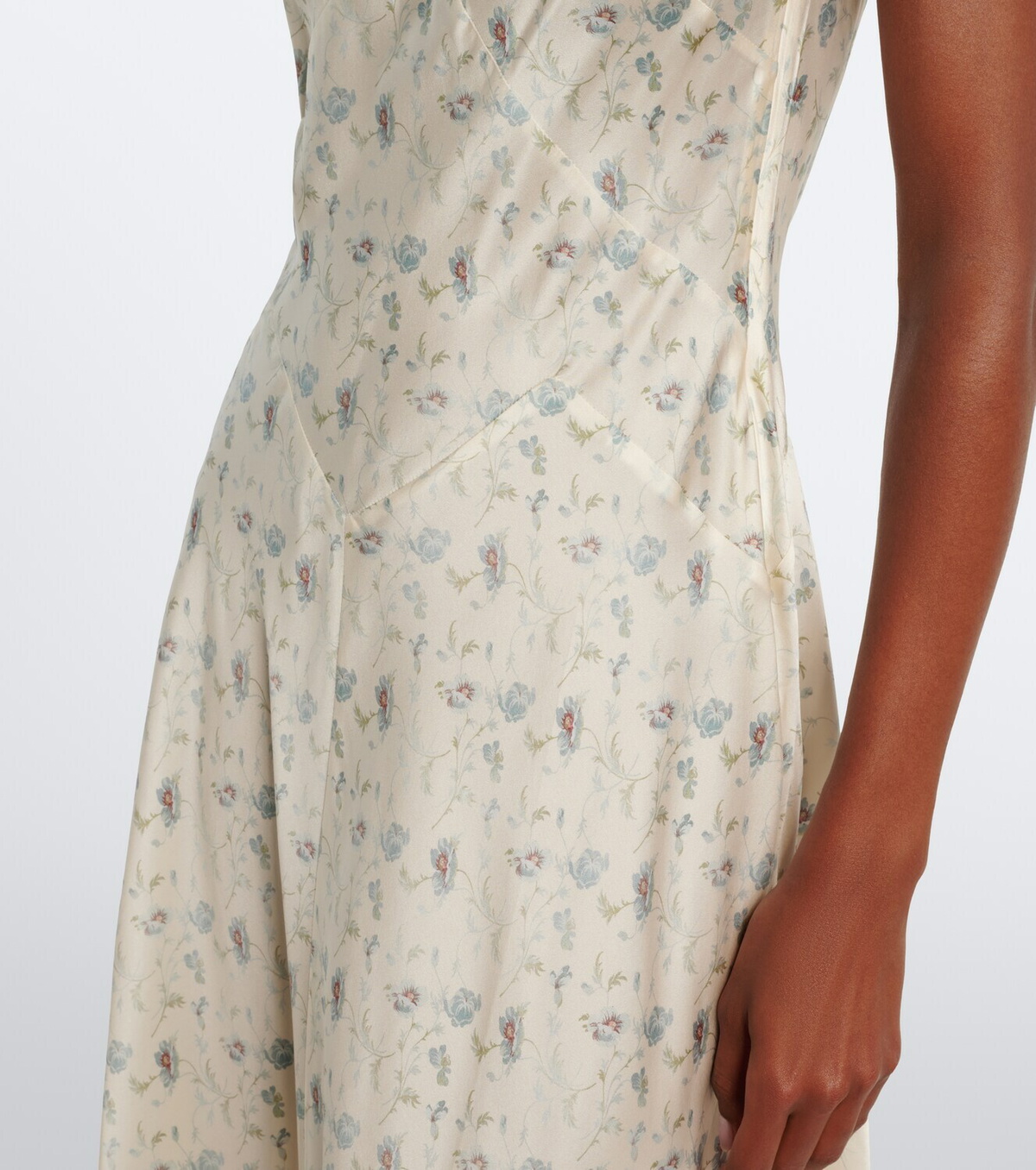 Dôen Adelana floral silk midi dress