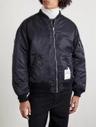 Neighborhood - MA-1 Appliquéd Padded Twill Bomber Jacket - Black