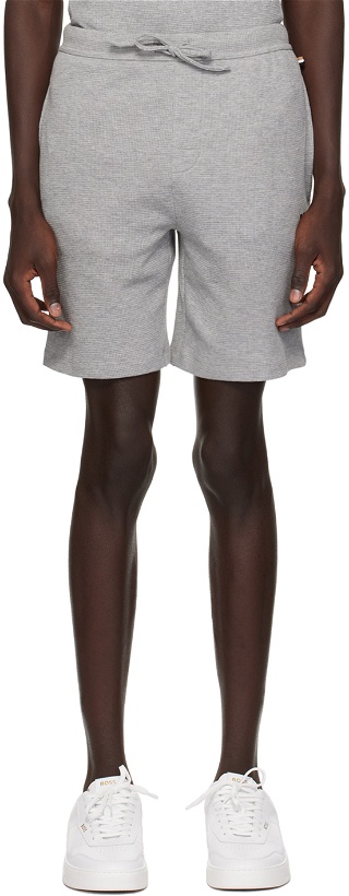 Photo: BOSS Gray Two-Pocket Shorts