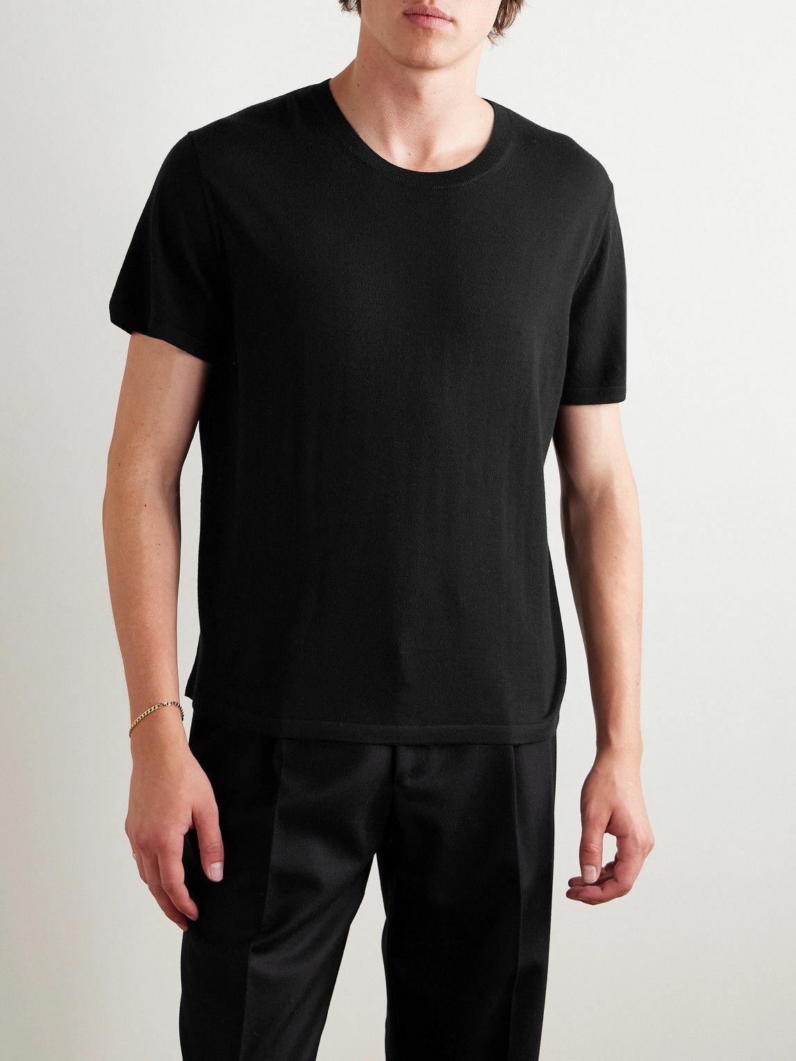Nili Lotan - Draven Wool T-Shirt - Black