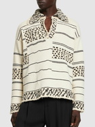 BOTTEGA VENETA Textured Cotton & Wool Polo Sweater