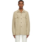 Dunhill Beige Cotton Twill Over Shirt
