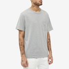 Maison Kitsuné Men's Baby Fox Patch Classic Pocket T-Shirt in Grey Melange