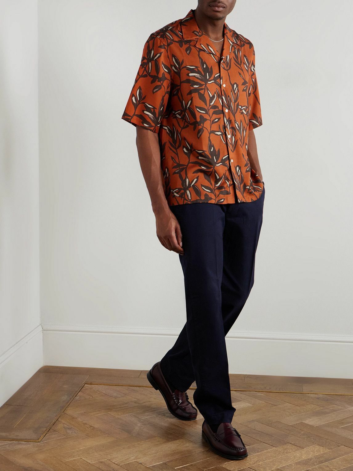 Officine Générale - Straight-Leg Garment-Dyed Cotton-Twill Trousers - Blue