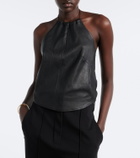 Stouls Rosie halterneck leather top