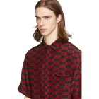 424 Red and Black Checkered Short Sleeve Shirt