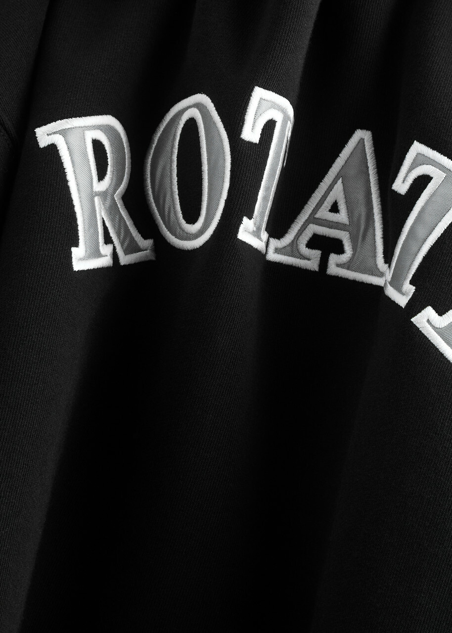 Rotate Sunday Logo-embroidered Cotton Sweatshirt Black