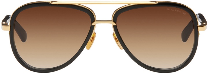 Photo: Dita Black & Gold Mach-Two Sunglasses
