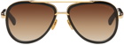 Dita Black & Gold Mach-Two Sunglasses