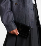 Prada Logo leather pouch with strap
